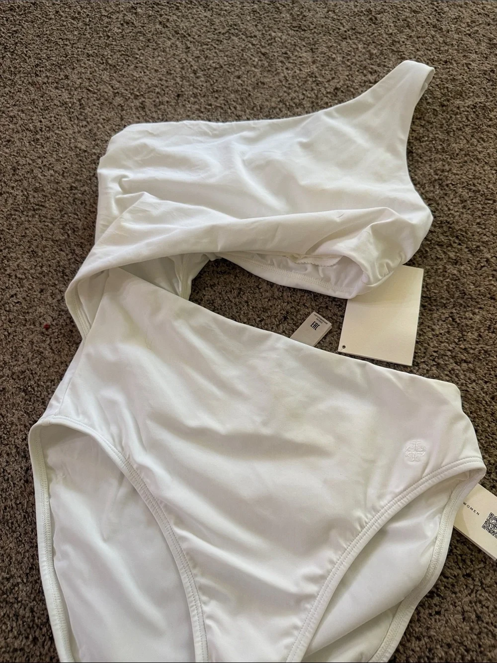 Tory Burch One-Shoulder White Women’s One-Piece Swimsuit